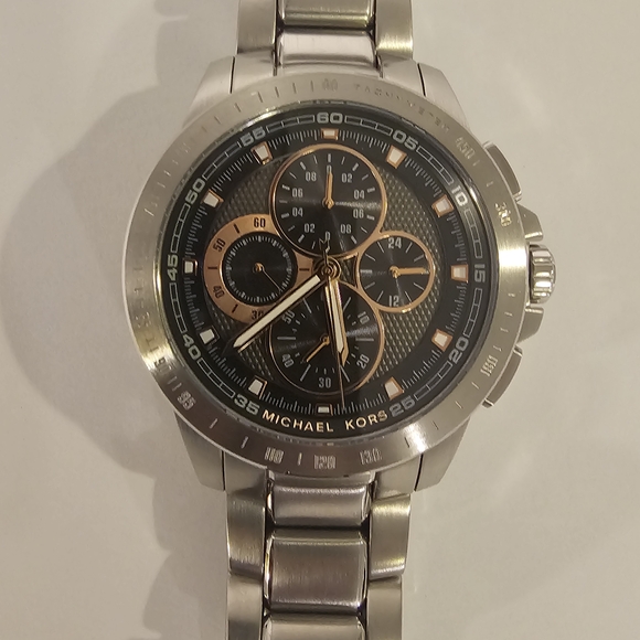 Michael Kors Silver and Gold Chronograph Watch